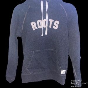 Grey Roots hoodie with light pink logo Women's XS